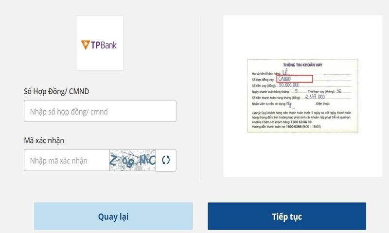 Hướng dẫn kiểm tra khoản vay TPBank bằng Payoo